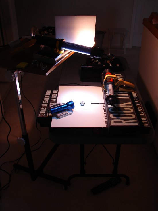 Macro-photography lighting layout